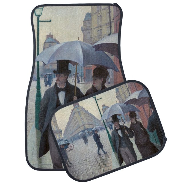 Gustave Caillebotte - Paris Street; Rainy Day Car Floor Mat (Set)
