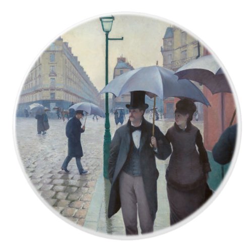 Gustave Caillebotte _ Paris Street Rainy Day Ceramic Knob