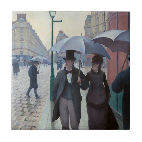 Gustave Caillebotte _ Paris Street Rainy Day Ceramic Tile