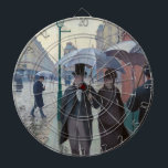 Gustave Caillebotte - Paris Street; Rainy Day Dart Board<br><div class="desc">Paris Street; Rainy Day / Rue de Paris,  temps de pluie - Gustave Caillebotte in 1877</div>