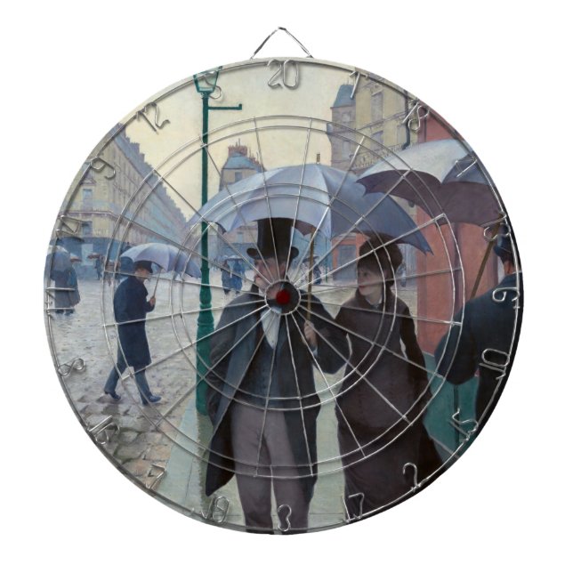 Gustave Caillebotte - Paris Street; Rainy Day Dart Board (Front)