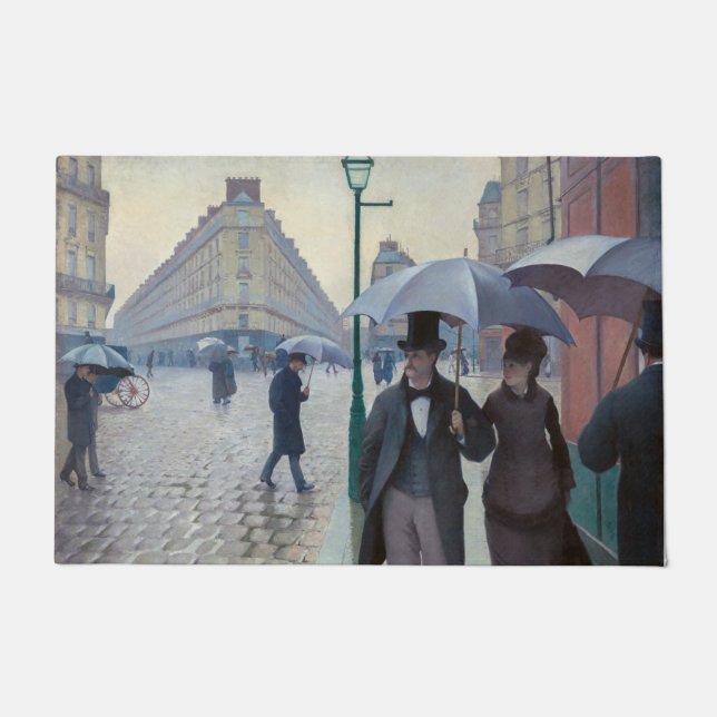 Gustave Caillebotte - Paris Street; Rainy Day Doormat (Front)