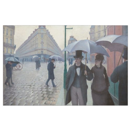 Gustave Caillebotte _ Paris Street Rainy Day Fabric