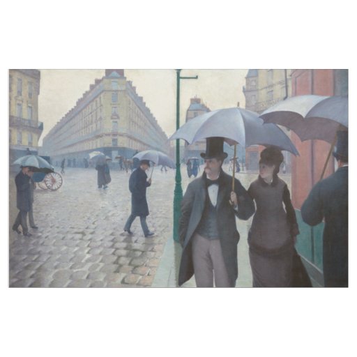 Gustave Caillebotte - Paris Street; Rainy Day Fabric