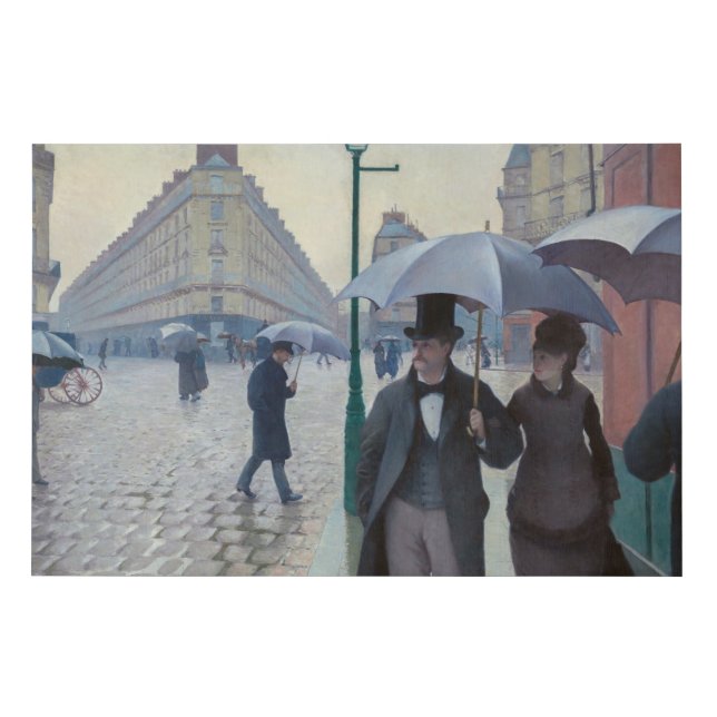 Gustave Caillebotte - Paris Street; Rainy Day Faux Canvas Print (Front)