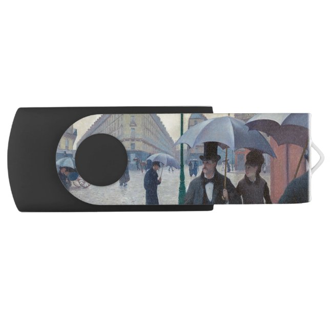 Gustave Caillebotte - Paris Street; Rainy Day Flash Drive (Front)