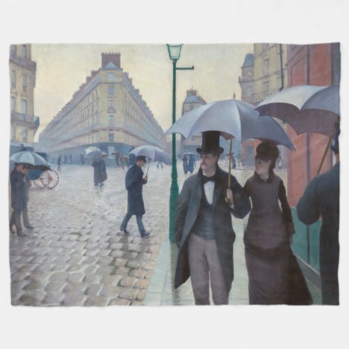 Gustave Caillebotte _ Paris Street Rainy Day Fleece Blanket