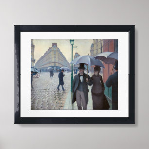 Gustave Caillebotte - Paris Street; Rainy Day Framed Art