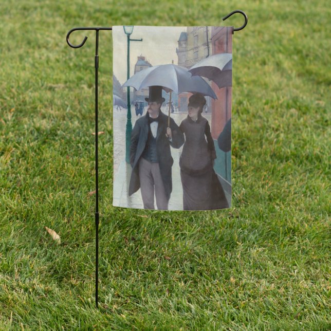 Gustave Caillebotte - Paris Street; Rainy Day Garden Flag (In SItu)