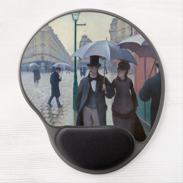 Gustave Caillebotte - Paris Street; Rainy Day Gel Mouse Pad (Front)