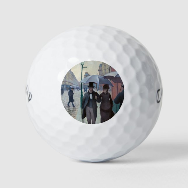 Gustave Caillebotte - Paris Street; Rainy Day Golf Balls (Front)