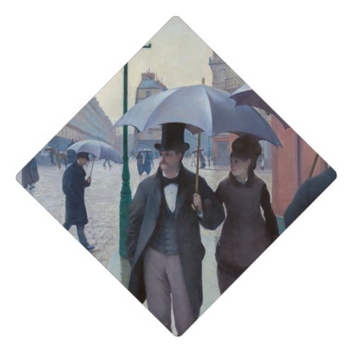 Gustave Caillebotte _ Paris Street Rainy Day Graduation Cap Topper