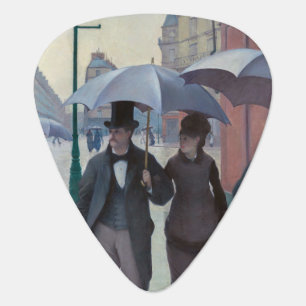 Gustave Caillebotte - Paris Street; Rainy Day Guitar Pick
