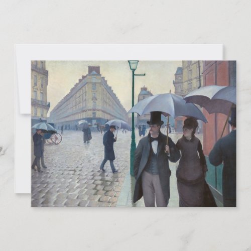 Gustave Caillebotte _ Paris Street Rainy Day Invitation