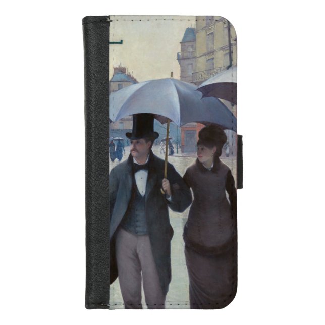 Gustave Caillebotte - Paris Street; Rainy Day iPhone Wallet Case (Front)