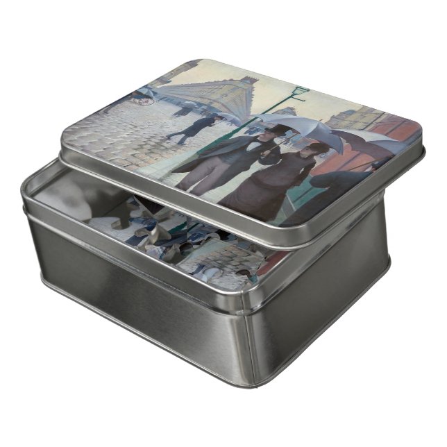 Gustave Caillebotte - Paris Street; Rainy Day Jigsaw Puzzle (Lid Open)