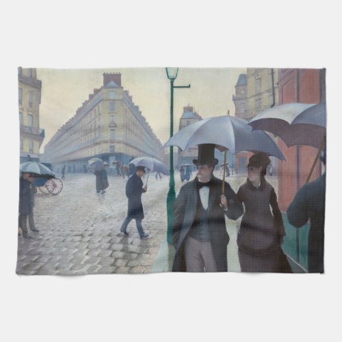 Gustave Caillebotte _ Paris Street Rainy Day Kitchen Towel