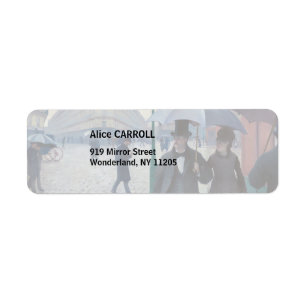 Gustave Caillebotte - Paris Street; Rainy Day Label