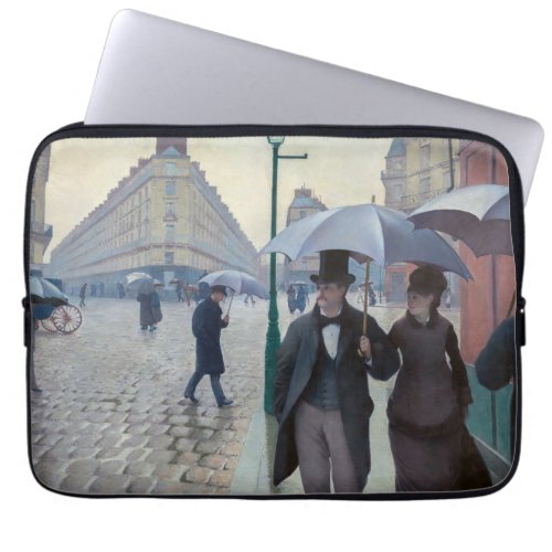 Gustave Caillebotte _ Paris Street Rainy Day Laptop Sleeve