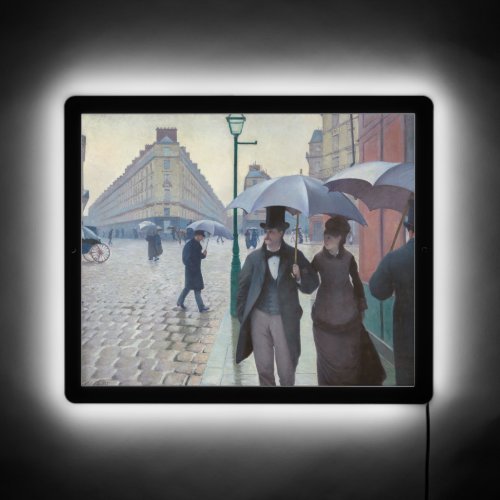 Gustave Caillebotte _ Paris Street Rainy Day LED Sign