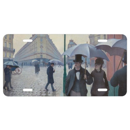 Gustave Caillebotte _ Paris Street Rainy Day License Plate