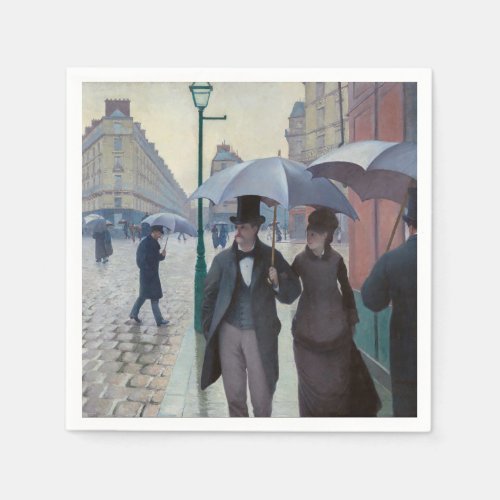 Gustave Caillebotte _ Paris Street Rainy Day Napkins