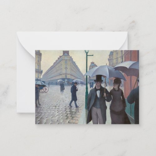 Gustave Caillebotte _ Paris Street Rainy Day Note Card