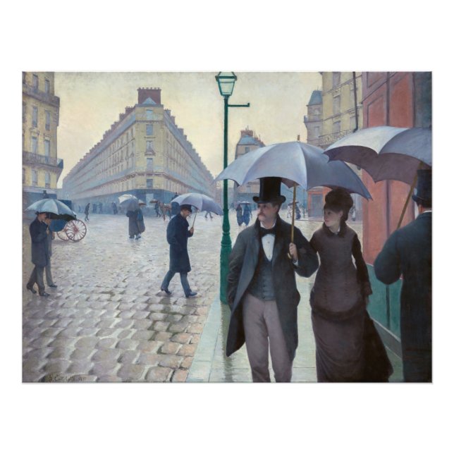 Gustave Caillebotte - Paris Street; Rainy Day Photo Print (Front)