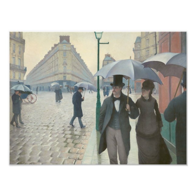 Gustave Caillebotte - Paris Street; Rainy Day Photo Print (Front)