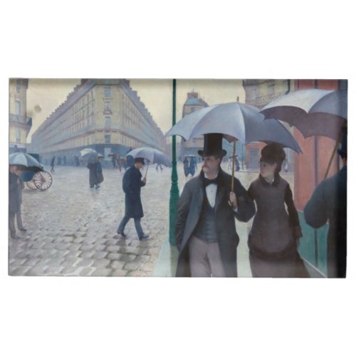 Gustave Caillebotte _ Paris Street Rainy Day Place Card Holder