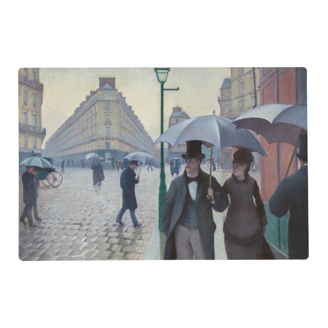 Gustave Caillebotte - Paris Street; Rainy Day Placemat (Front)
