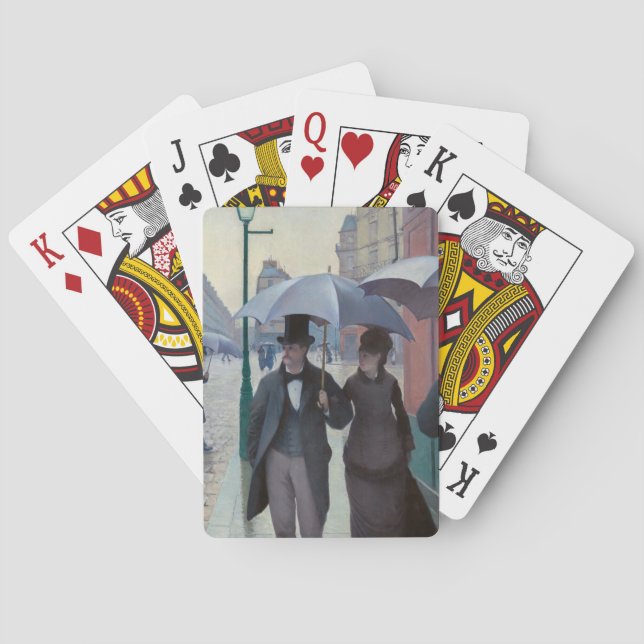 Gustave Caillebotte - Paris Street; Rainy Day Poker Cards (Back)