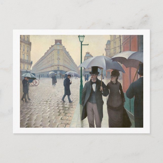 Gustave Caillebotte, Paris Street; Rainy Day Postcard (Front)