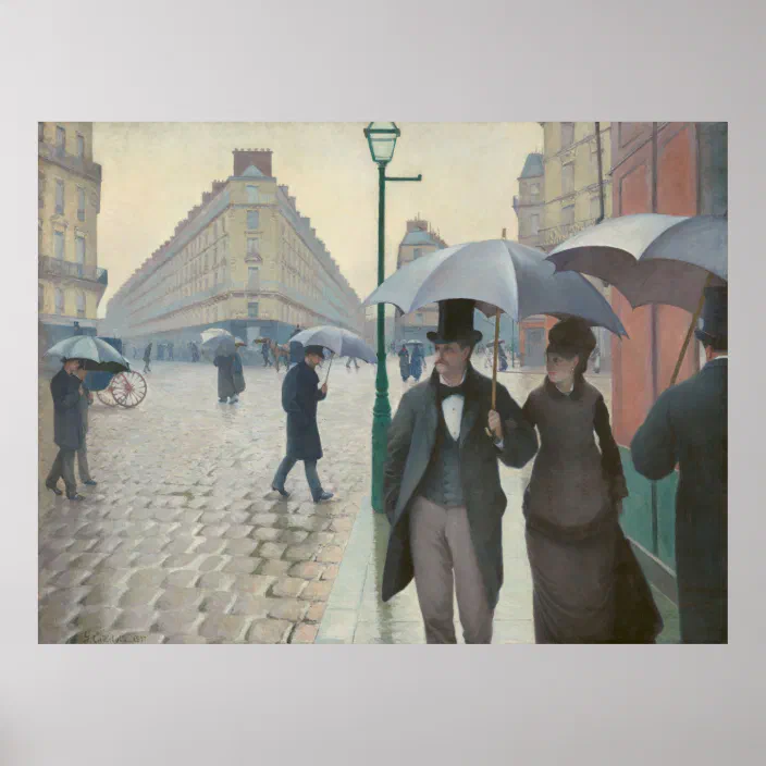 — Giclee Fine Art Print 1877 "Paris Street; Rainy Day" Gustave Caillebotte 
