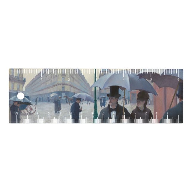 Gustave Caillebotte - Paris Street; Rainy Day Ruler (Front)