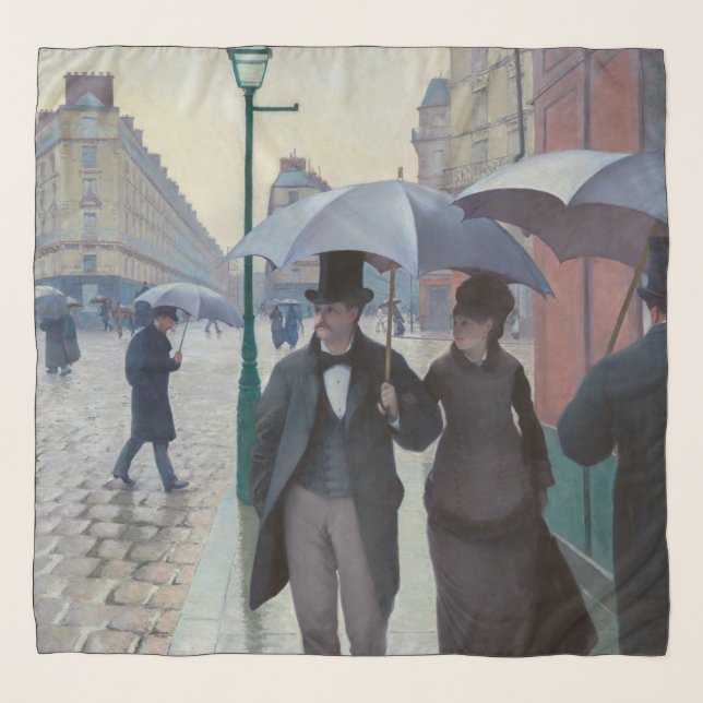 Gustave Caillebotte - Paris Street; Rainy Day Scarf (Front (Horizontal))