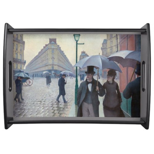 Gustave Caillebotte _ Paris Street Rainy Day Serving Tray
