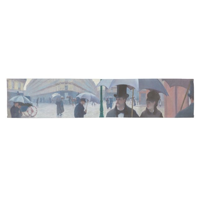 Gustave Caillebotte - Paris Street; Rainy Day Short Table Runner (Horizontal)