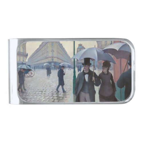 Gustave Caillebotte _ Paris Street Rainy Day Silver Finish Money Clip