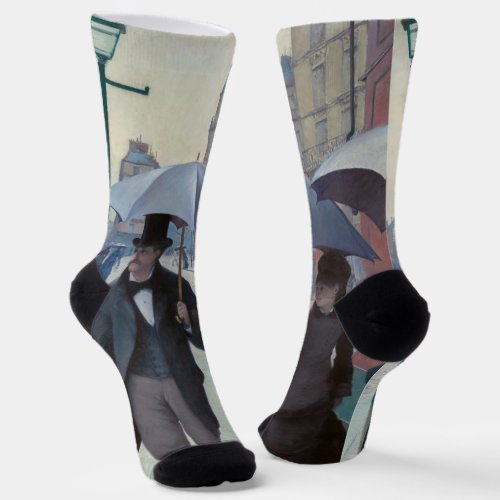 Gustave Caillebotte _ Paris Street Rainy Day Socks