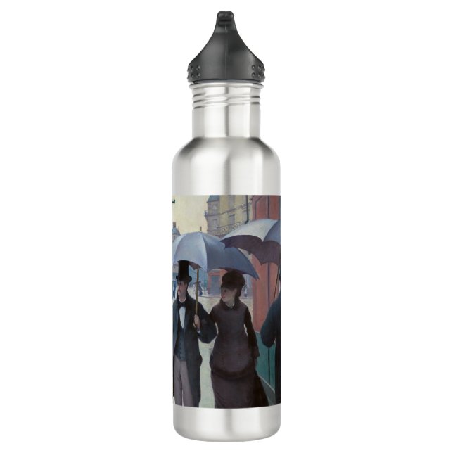Gustave Caillebotte - Paris Street; Rainy Day Stainless Steel Water Bottle (Right)