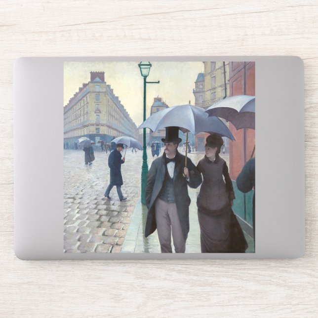 Gustave Caillebotte - Paris Street; Rainy Day Sticker (Computer)