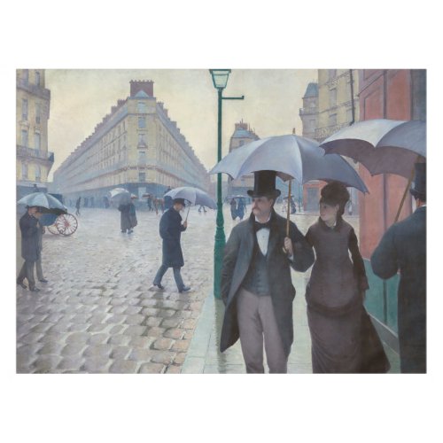 Gustave Caillebotte _ Paris Street Rainy Day Tablecloth