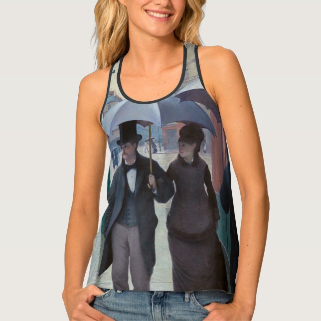 Gustave Caillebotte - Paris Street; Rainy Day Tank Top (Front)