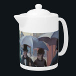 Gustave Caillebotte - Paris Street; Rainy Day Teapot<br><div class="desc">Paris Street; Rainy Day / Rue de Paris,  temps de pluie - Gustave Caillebotte in 1877</div>