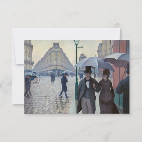 Gustave Caillebotte _ Paris Street Rainy Day Thank You Card