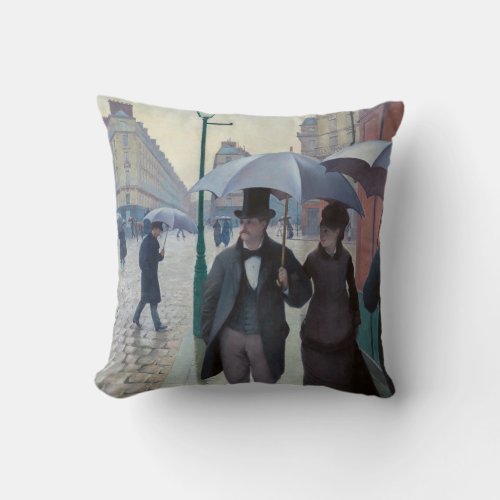 Gustave Caillebotte _ Paris Street Rainy Day Throw Pillow