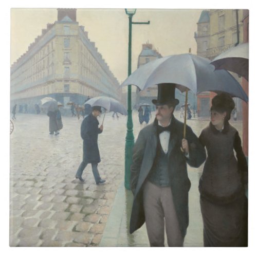 Gustave Caillebotte _ Paris Street Rainy Day Tile
