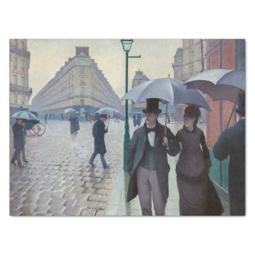 Gustave Caillebotte _ Paris Street Rainy Day Tissue Paper