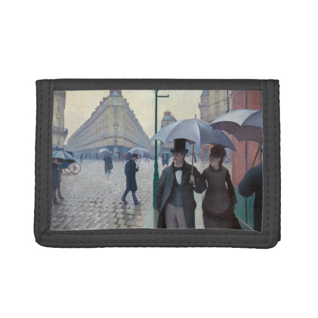 Gustave Caillebotte - Paris Street; Rainy Day Trifold Wallet (Front)